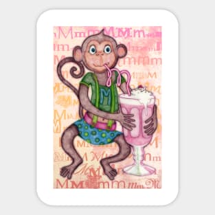 Monkey's Milkshake - mmmm! Sticker